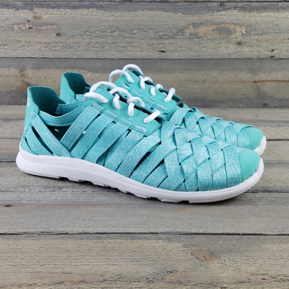 New Merrell Atlantis Weave Lace Up Flat Aqua